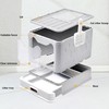 Tehoao Enclosed Cat Litter Box with Lid Top Exit Covered