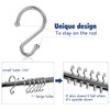 Metal Shower Curtain Hooks，Set of 12 Rings，Rust Resistant S Shaped