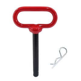 Bonsicoky Tractor Towing Hitch Pin and Clip, 1/2 x 3-5/8 Inch Trailer Gate Pin for Towing Tractor, RV, Truck, Boat, Car - Red Handle