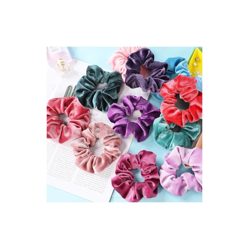 Triko 12 Coleteros de Seda Satinada de 4.5 Pulgadas, Scrunchies