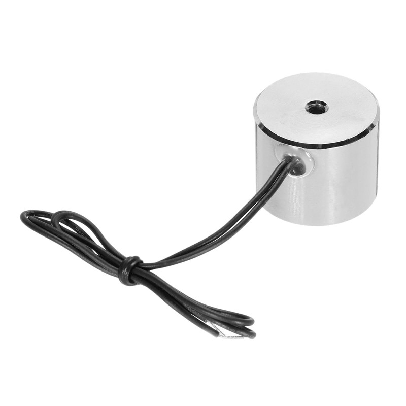 sourcing map DC24V 8KG Lift Holding Electromagnet Sucking Disc Electric