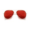 Outray Night Vision Polarized Aviator Sunglasses for Driving (Gold Frame/Red