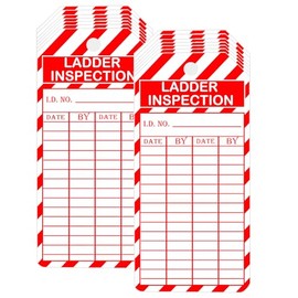Ladder Inspection Tag with Record Safety Tags 25 Pcs Ladder Safety Inspections Tags 6.25"x3" Record Maintenance Card Industrial Inspections Card Ladders Tag