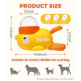 2-in-1 Interactive Dog Puzzle Toy, Dog Interactive Treat Dispenser Toy, Dogs Food Treat Feeding Dispenser for Healthy Eating for Small & Medium (Yellow)