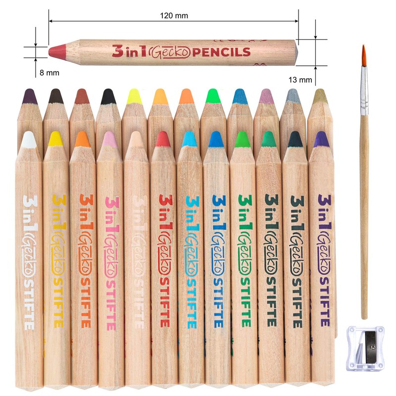 colozoo 3 in 1 Colouring Pencils | 24 Colours Set