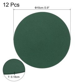 sourcing map Round Faux Leather Coasters 4 Inch,12 Pcs Non-Slip Washable Cup Coasters for Coffee Tabletop Protection,Drink Coasters Suit for Home Office Bar Decor, Green