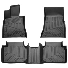unbranded For 2021-2024 Genesis G80 All Weather Car Floor Mats Front & Rear 2 Row Liners