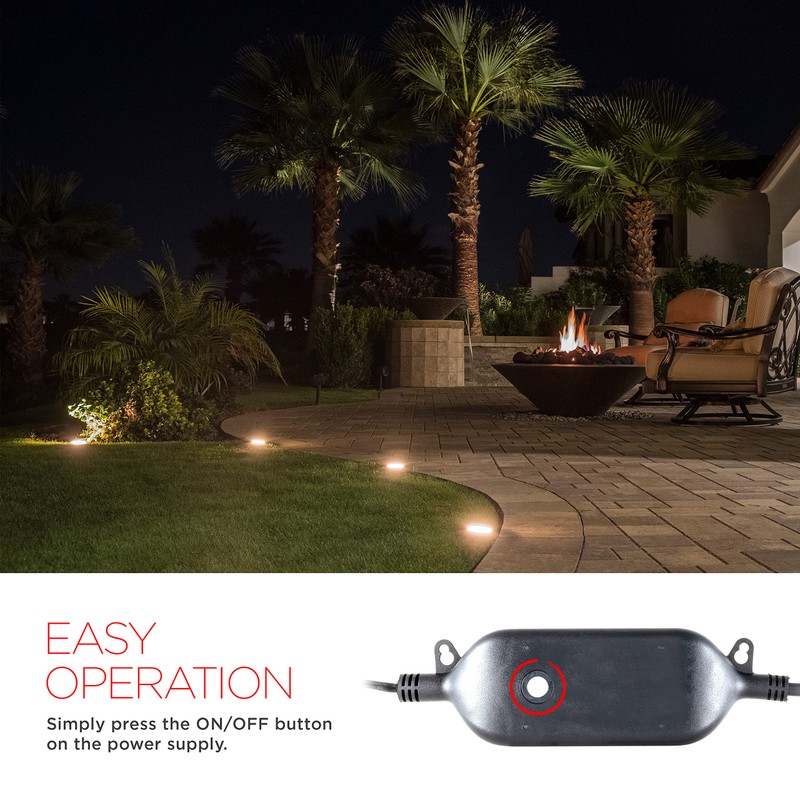 UltraPro LED Landscape Lights, Warm White, Large, 6 Pucks, 48ft,