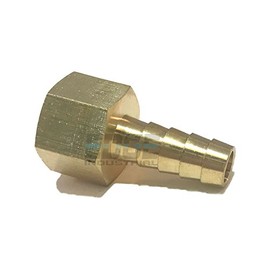 EDGE INDUSTRIAL 3/8" Hose ID to 3/8" Female NPT FNPT Straight Brass Fitting Fuel/AIR/Water/Oil/Gas/WOG (Qty 01)