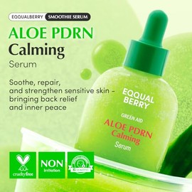 EQQUALBERRY Suero Calmante Facial Aloe PDRN Calming Serum - Coreano con PDRN, Cica y Aloe Vera, Reparador para Piel Sensible, No Comedogénico, 30 ml