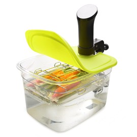 EVERIE Versatile 12-Quart Sous Vide Container with Built-in Rack and Collapsible Silicone Lid Compatible with All Sous Vide Cookers, EVC-1202-TYGJ New Model of 2022