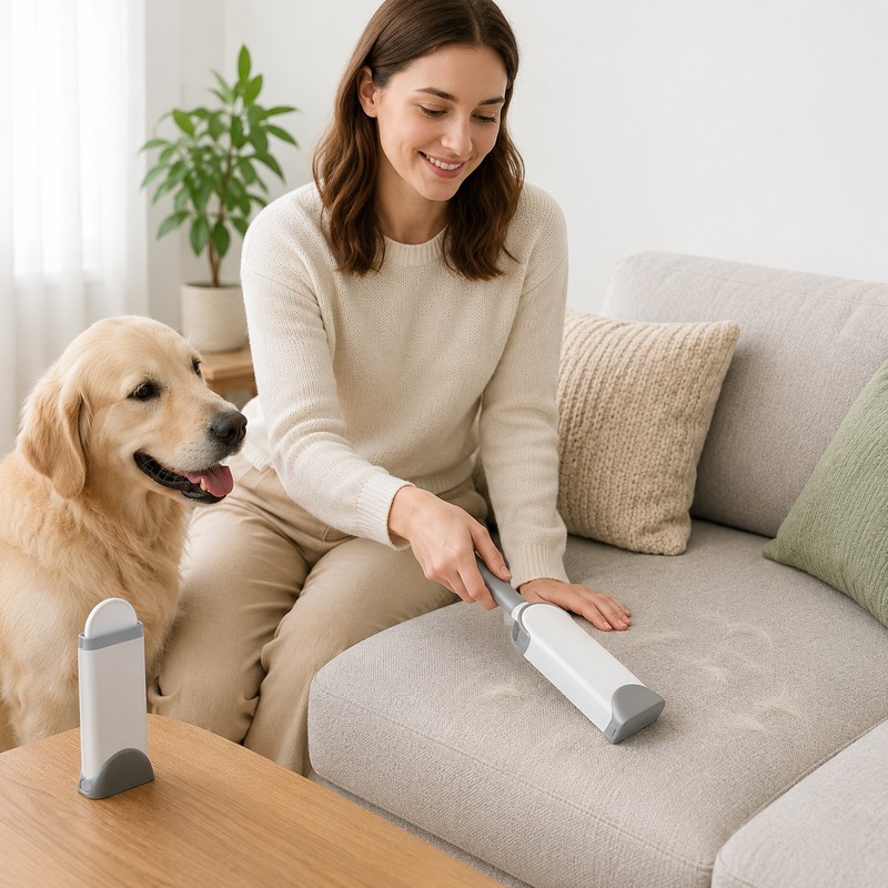 Reusable Pet Hair Remover Brush for Clothes – Static Cleaning