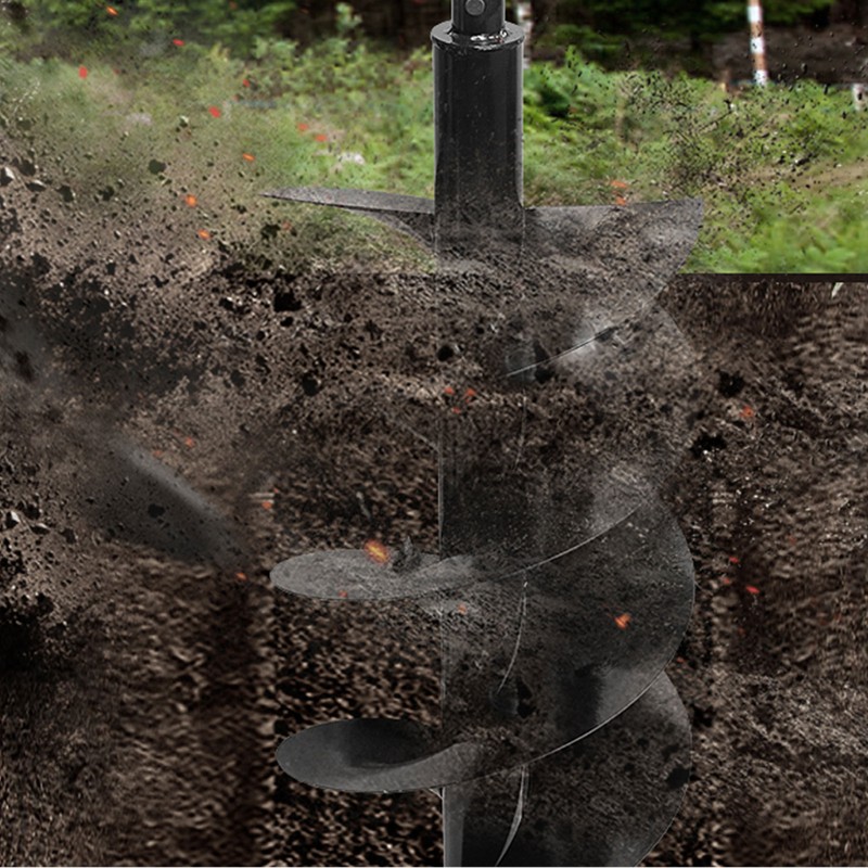 Flower Planting Auger Iron Planter Digging Spiral Drill Bit Garden