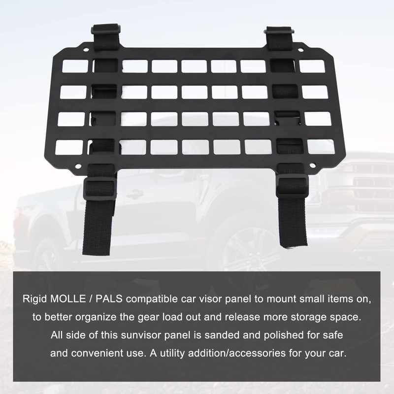 Sporacingrts Car Sun Visor Rigid Molle Organizer Panel Compatible with
