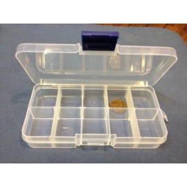 endlessparts 2x Clear Plastic Case Wholesale Container Nail Art Box tips Storage Compartment
