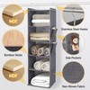 DPWEION Hanging Storage Shelves with 5 Shelves Foldable Hanging Wardrobe