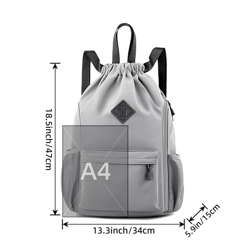 Valleycomfy Waterproof Drawstring Gym Backpack Bag for Men & Women,Sports