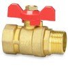 Noosverl Brass Shut-off Valve 3/4 Inch Ball Valve with Red