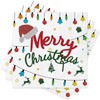 Pack of 50 Christmas Napkins Colourful Mixed Napkins Red White