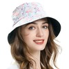 ZLYC Unisex Sun Hat, Beach Hat, Angler’s Hat, Flower/Plant/Rainforest Print,