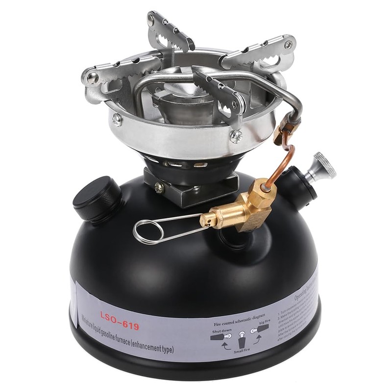 HUIOP Gasoline Stove, Portable Outdoor Camping Mini Gasoline Stove Liquid