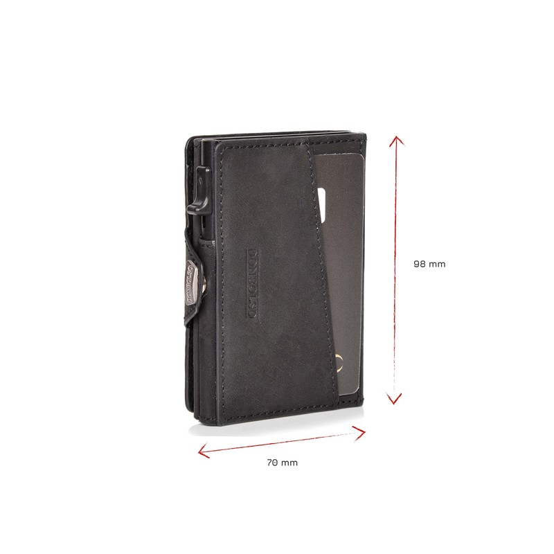 DONBOLSO® Flip Wallet, Vintage-black, mit Münzfach,