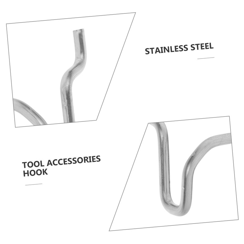 Operitacx 10pcs Heavy Duty Stainless Steel Pegboard Hooks Tool Hooks