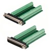 Willwewon 2PCS (1PCS Male 1PCS Female) DB37 Connector D-sub 37-pin