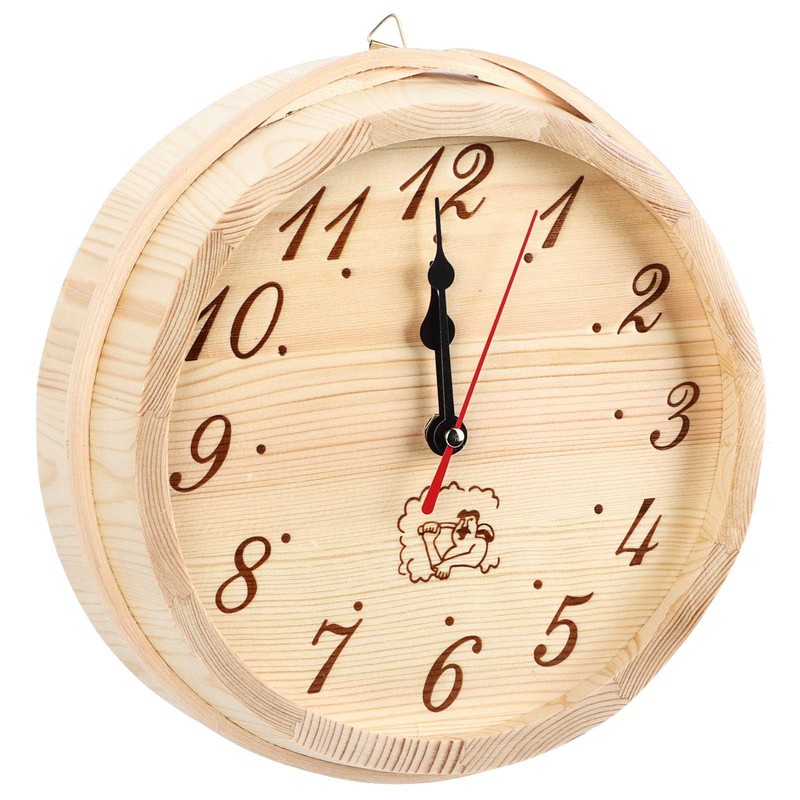 Sauna Wall Clock, Wooden Wall Clock 9 inch Sauna Timer
