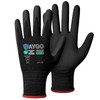 KAYGO Safety Work Gloves MicroFoam Nitrile Coated, 3 Pairs KG18NB,Seamless