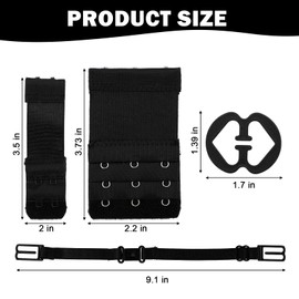 20 Pcs Adjustable Non-slip Bra Strap Clip Set, Elastic Racerback Bra Clips for Women, Comfortable Straps Holder with 2/3/4 Hook Options
