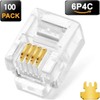 100pcs Modular Plug Modular Cable RJ11 Plug Connector RJ11 Modular