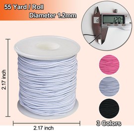 Ewparts Elastic String for Bracelets 165 Yards 3 Roll of Elastic Cord for Jewelry Making Elastic Cord 1.2mm Stretchy String for Friendship Bracelet String Making Necklace Beading Thread and DIY Craft