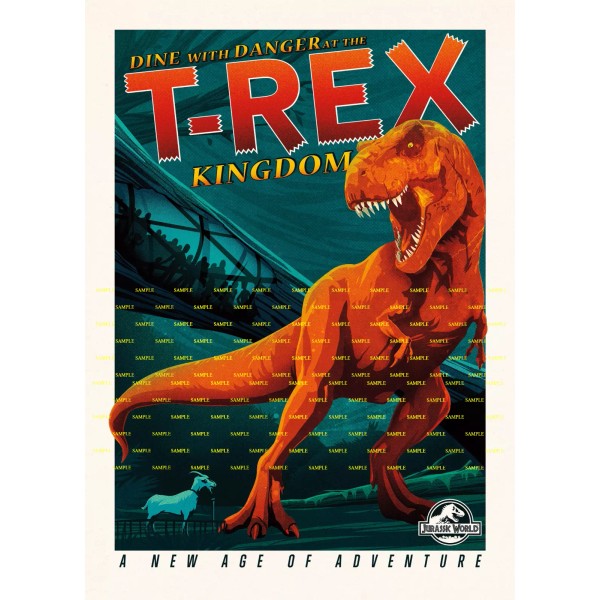 T-Rex Jurassic Park Universal Studios Attraction Poster