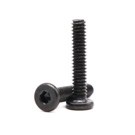 binifiMux 12pcs Black 1/4-20 x 1 1-1/4" 1-1/2" 2" 2-1/2" 3" 3-1/2" Hex Socket Cap Screws Bolts for Furniture Chair Table Desk Crib Bed, Full Thread (12pcs 1/4-20 x 1)