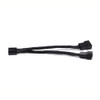JBtek All Black Sleeved PWM Fan Splitter Cable 1 to