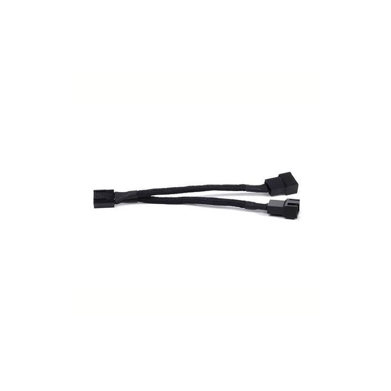JBtek All Black Sleeved PWM Fan Splitter Cable 1 to