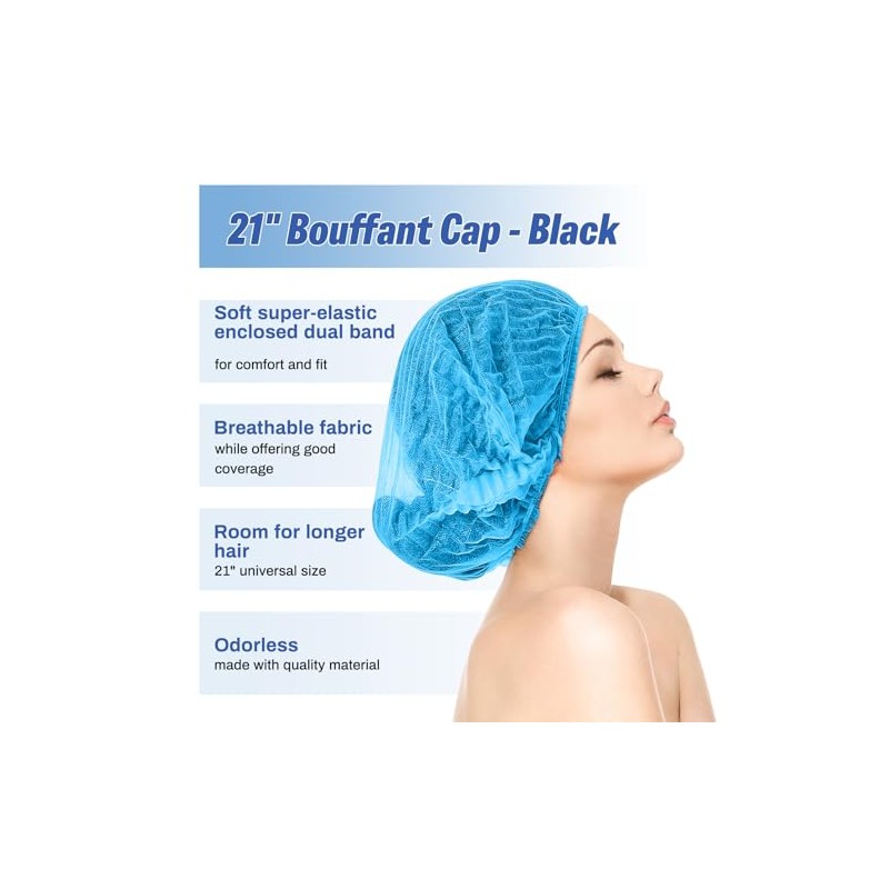 Gorros Desechables Red Cabello Pulgadas 100 Unidades Gorro Elástico Antipolvo