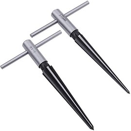 AOWESM Guitar Tapered Reamer Set 3-13mm(1/8''-1/2'') & 5-16mm(½"-5/8") Bridge Pin Hole Hand Held Taper Reamers 6 Fluted Chamfer Reaming Guitar Woodworker Luthier Tool (Set of 2)