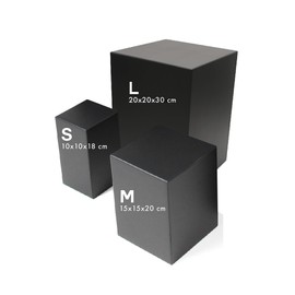 Paintersisters Base painted black, size S (10 x 10 x 18 cm), pedestal for figures, statues, decoration and much more, wooden base, wooden column