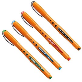 STABILO BIONIC WORKER ROLLERBALL PENS 0.5MM BLACK (PACK OF 3)