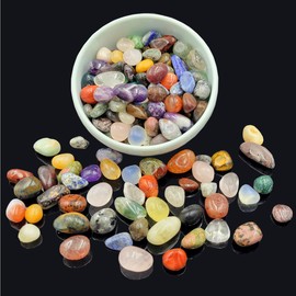 Bulk Gemstones and Crystals Set,30Kinds+ Tumbled Polished Stones Crystals for Healing, Reiki, Meditation, Crafting, Home Decorations (1lb)