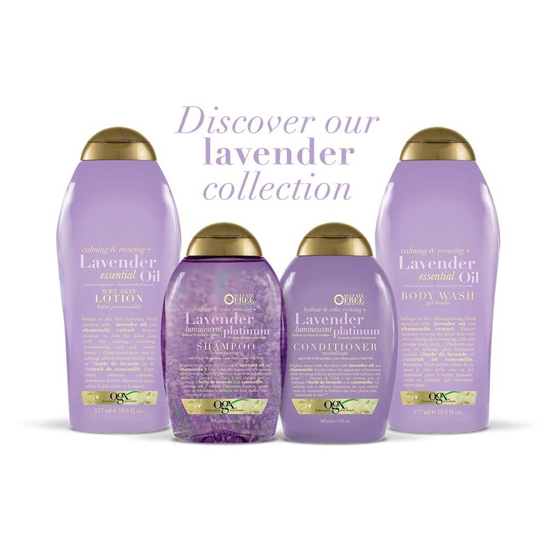 OGX Hydrate & Color Reviving + Lavender Luminescent Platinum Conditioner,