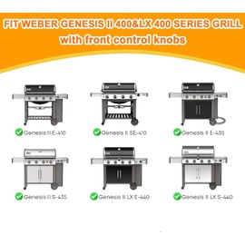 SafBbcue Upgrade Genesis ii 400 Griddle Grill Replacement Parts for Weber Genesis ii E410 S410 SE410 E435 S435 LX S-440 Reversible 66097 66089 Cast Iron Cooking Griddle