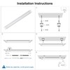 colmeguna 2 Packs 2FT LED Batten Light, Ultra-Thin Ceiling Surface