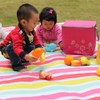 Yodo Outdoor Picnic Blanket Water-Resistant for Camping Hiking Festivals,Rose Stripe