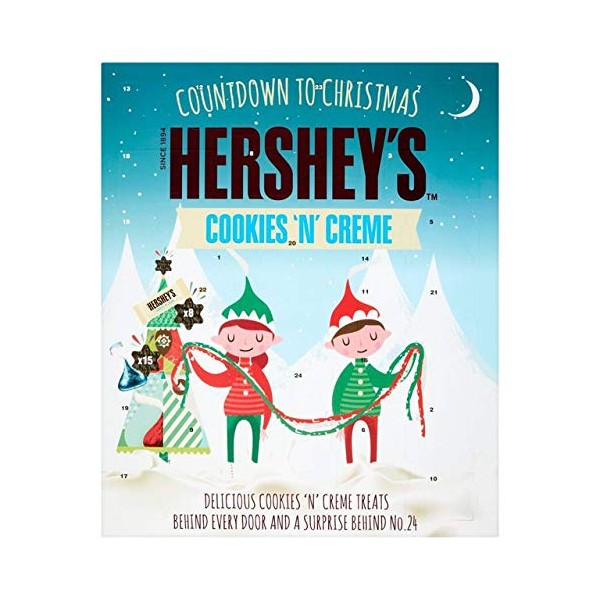 Hershey's Cookies 'n' Crème Advent Calendar, White Chocolate Flavour with Cookie Pieces