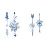 2 Sheets Temporary Rose Arrow Tattoo Flowers Tattoo Feather Tattoo