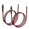 J&D RCA to Speaker Wire Adapter, 2 Pack 20AWG 3.3