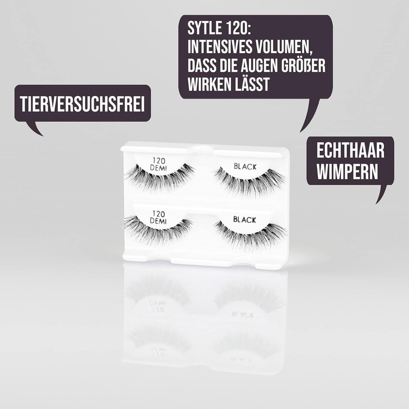 ARDELL Deluxe Pack - Style 120, 2 x Paar Echthaarwimpern